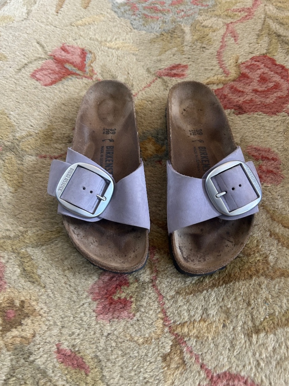 Birkenstock Madrid Big Buckle Sandals – Size 39 – Purple Fog – GUC Condition: Go